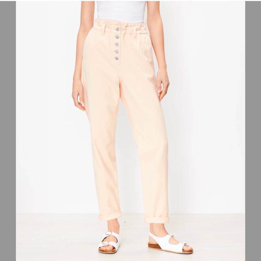 NWT LOFT Paperbag Pull On Jeans